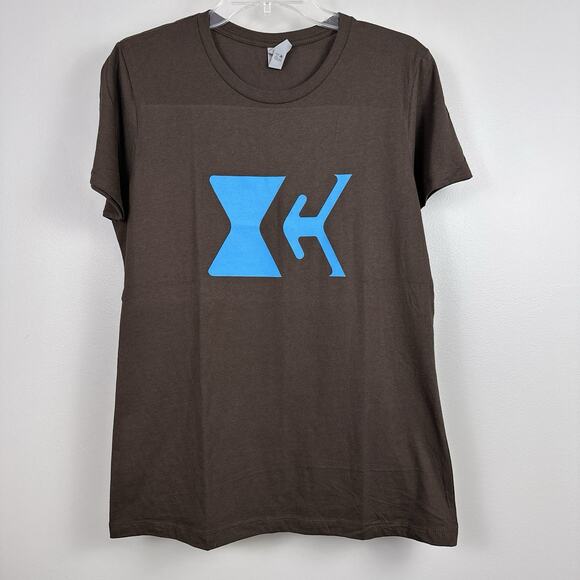 Chemex Women’s XL T-Shirt Baby Tee Brown Logo Coffee Tee 100% Cotton - Picture 1 of 7